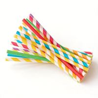 Pailles en papier jetables flexibles uniques en forme de U de 4,6*156 mm, écologiques, pour jus