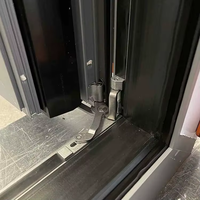 Fenêtre passive à ouverture basculante et coulissante en aluminium de qualité allemande, à quatre vitres