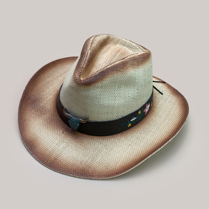 Nouveau design hommes été pêche en plein air fête large bord Cowboy chapeaux de <span class=keywords><strong>paille</strong></span> Vintage Simple Western Jazz Fedora <span class=keywords><strong>chapeau</strong></span> de <span class=keywords><strong>paille</strong></span> avec des bandes - Product Image 6