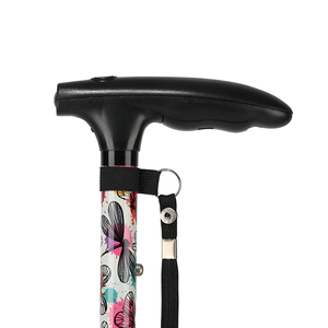 Canne de marche au design innovant avec lumière LED, <span class=keywords><strong>portable</strong></span>, hauteur réglable, ultra-légère, pliable pour les seniors, en aluminium durable - Product Image 3
