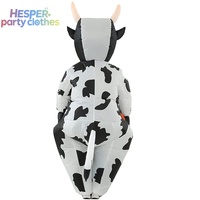 Costume gonflable HESPER de vache pour mascarade, cosplay, fête d'Halloween et performance, avec accessoires vestimentaires et cosmétiques