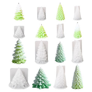 S albero di natale fai da te stampo in Silicone Aroma fatto a mano candela gesso <span class=keywords><strong>resina</strong></span> ornamenti stampo albero di natale cero fare forniture - Product Image 5
