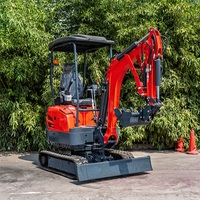 HT18DS3P Crawler Digger Bagger Mini Excavator 1 Ton 2 Ton 3.5 Ton Mini Excavator Kecil untuk Dijual