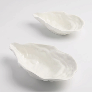 Platos de cerámica con forma de concha de ostra creativa blanca fina, soporte para <span class=keywords><strong>Tapas</strong></span>, bandeja decorativa, cuenco mate de porcelana para comida de <span class=keywords><strong>mar</strong></span> - Product Image 5