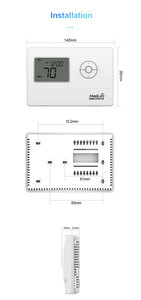เทอร์โมสตัท 24V AC&HP 1H/1C ถึง 3H/2C พร้อมแบตเตอรี่สำรอง 2AA แบบไม่ตั้งโปรแกรม/ตั้งโปรแกรมได้ สำหรับ PTAC แบบติดตั้งบนหลังคา รุ่น A37 ซีเรียล A3711 - Product Image 6