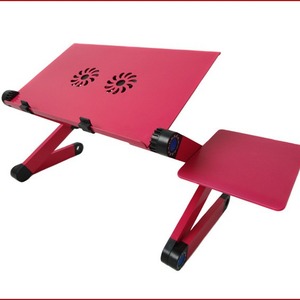 Support pliable pour ordinateur portable Yi Li 804 en alliage d'aluminium avec fonction de refroidissement pour utilisation au lit, portable, bureau à domicile, noir - Product Image 3