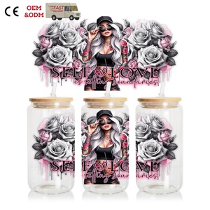 Película DTF Impermeable para Decoración de Tazas, con Logotipo Personalizado, UVDTF para Tazas de 16oz, Venta al Por Mayor de Fábrica - Product Image 2