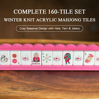 Collection de tuiles en acrylique pour joueurs de Mahjong américain, 160 pièces pour les soirées détente à domicile et le plaisir sur table