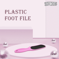 Lime à pied double face en plastique pour pédicure Lime à râpe à pied pour pédicure avec papier de verre remplaçable
