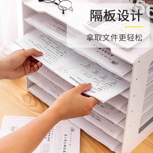 Organizador de Documentos de Escritorio, Estante de Almacenamiento de Oficina, Portapapeles para Exámenes A3 A4, 7 Niveles - Product Image 2
