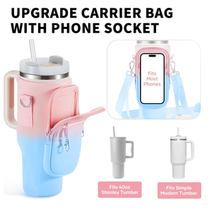 Bolsa de Transporte Reutilizable para Termo de Viaje de 40 Onzas, Impermeable, con Correa de Hombro Ajustable para Accesorios de <span class=keywords><strong>Bar</strong></span>, Botella de Agua Portátil - Product Image 3