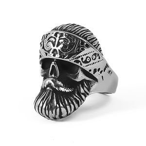 Bague de motard en acier inoxydable Bague pour homme audacieuse Bijoux Style nordique pour homme Bague de style viking Bijoux en gros - Product Image 6
