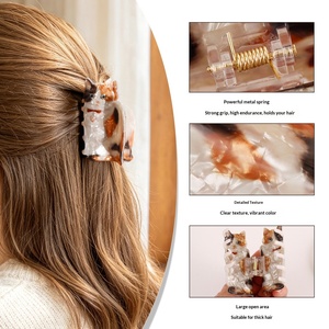 Nouvel Arrivage Pince à Cheveux Douce Motif Chat <span class=keywords><strong>de</strong></span> Dessin Animé, Pince Requin, Accessoire pour Chignon Arrière <span class=keywords><strong>de</strong></span> la Tête pour Femme, Logo Personnalisé - Product Image 4