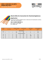Câble de construction en cuivre massif classe 1, isolé en PVC, H05V-U 300/500V et H07V-U 450/750V, 0,5 mm², EESCABLE