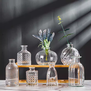 많은 디자인 작은 크기 투명 하이 퀄리티 꽃 유리 꽃병 새싹 꽃병 대량 장식 - Product Image 2