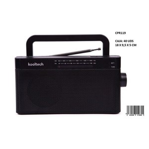 Radio portable Kooltech 18x9,5x5 cm avec poignée et antenne pour utilisation en extérieur - Product Image 1