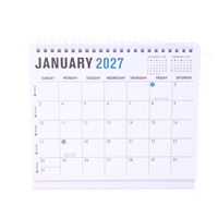 Calendario da Scrivania Personalizzato a Spirale con Citazioni Ispirazionali Quotidiane per 365 Giorni, Carta Patinata, Rilegatura a Spirale Dorata