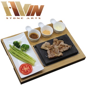 Chaudes Cuisson <span class=keywords><strong>Plateau</strong></span> Chaud et Froid Pierre <span class=keywords><strong>De</strong></span> <span class=keywords><strong>Lave</strong></span> Pierre <span class=keywords><strong>De</strong></span> Cuisson Ensemble, Steak cuisson Pierre à Griller - Product Image 2