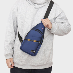 Bolso cruzado a la moda para hombre, bolso pequeño de tela Oxford impermeable para el pecho, para el día a día, viajes, gris, negro, azul, verde - Product Image 2