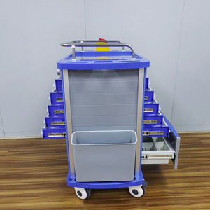Hospital Trolley Multi-Function Plastic ABS Medicine Delivery Cart Large 750x480x950mm With 4 Castors - Product Image 2