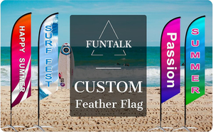 Banderas Publicitarias Voladoras Grandes de Poliéster Impermeable, Juego de Banderas de Playa con Impresión a Doble Cara, Banner de Tela con Diseño de Hot Dog - Product Image 6