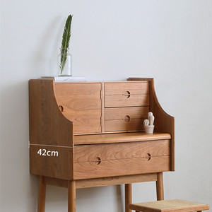 Nordic Solid Wood Dressing <b>Table</b> Cherry Wood Vanity <b>Small</b> Apartment Bedroom Furniture Eco Friendly Adult Use - Product Image 2