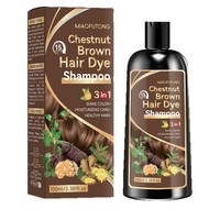 Shampo pewarna rambut lintas batas, pewarnaan instan, melembapkan, warna hitam chestnut cokelat, memberikan volume.