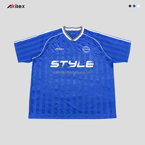 เสื้อฟุตบอลย้อนยุค akilex OEM ODM ตัดอัตโนมัติชุดฝึกออกกำลังกายฟิตเนสลายทาง - Product Image 3