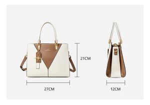 Bolso Tote de Cuero Elegante Personalizado de Fabricante <span class=keywords><strong>con</strong></span> 20 Años de Experiencia, Bolso de Mano de Cuero Genuino para Mujer Madura, Bolso Elegante <span class=keywords><strong>con</strong></span> Solapa - Product Image 5