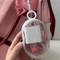 Mini sac de rangement transparent en PVC pour figurines de boîtes mystères, câbles de données d'écouteurs, organisateur de porte-clés, breloques et cadeaux