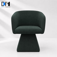 Fauteuil d'appoint DM personnalisé en tissu, dossier enveloppant, pivotant à 360°, pour salle à manger, salon, hall d'hôtel, projets en gros