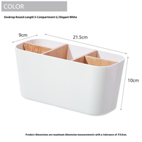 Boîte de rangement de bureau moderne en PP pour papeterie, télécommandes, articles divers et pinceaux cosmétiques