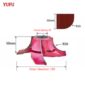 Fraise à queue en alliage dur YUFU à 4 dents et trou de coupe demi-circulaire de 1/4 de pouce, diamètre de 35 mm, possibilité de personnalisation - Product Image 6