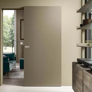 Porte Fantôme à Battant Cachée, Porte Intérieure en Bois Massif, Moderne, Luxe, Utilisation Domestique, Montage Mural, Rail Caché - Product Image 6