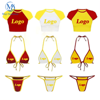 Baju Renang Wanita Dua Potong Model Bikini Push Up dari Bahan Nilon Spandex Ramah Lingkungan Desain Baru