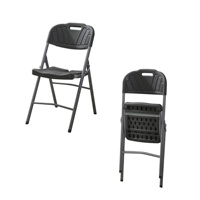 Chaise de fête d'extérieur la plus vendue, esthétique moderne, chaise de bureau en HDPE, chaise pliante robuste, cadre en acier, empilable, imperméable