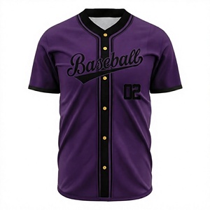 Wholesale Blank Polyester Baseball Shirt Custom Sublimated Printed Baseball Softball Wear Team Uniform Men Baseball Jersey - Product Image 1