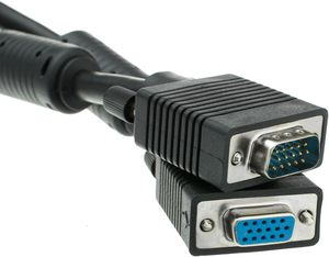 Câble d'extension VGA <span class=keywords><strong>SVGA</strong></span> mâle à femelle veste en PVC Double blindage HDTV utilisation informatique noyaux de Ferrite - Product Image 3