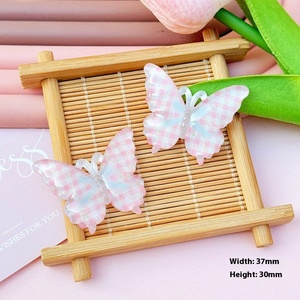 Kẹp tóc bướm trong suốt tự làm dễ thương mùa hè mới ngọt ngào dành cho học sinh, phụ kiện tóc mái, chất liệu làm khóa giày, nguyên liệu thủ công - Product Image 4