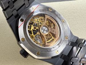 Reloj Mecánico de Lujo de la Mejor Calidad, Resistente al Agua, 41 mm, Fábrica THB, Movimiento 3132, 15416, Audemars, Esqueleto de Cerámica Negra - Product Image 5