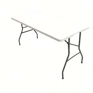 Banc de table pliable en plastique blanc moderne rectangulaire de 6 pieds, imperméable, réglable, pour le camping, la <span class=keywords><strong>salle</strong></span> à <span class=keywords><strong>manger</strong></span>, l'hôpital, l'extérieur - Product Image 3