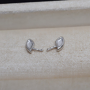 ถาดเงินแท้ S925 ลายบาโรก รูปหูสุนัข งานแฮนด์เมด อุปกรณ์ DIY อเนกประสงค์ สำหรับทำเครื่องประดับ 1 คู่ 4171 - Product Image 2