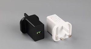 Bán buôn 5V2A Dual-Port USB sạc Adapter du lịch di động tường sạc cho iPhone cho Samsung điện thoại di động Anh cắm khối - Product Image 4