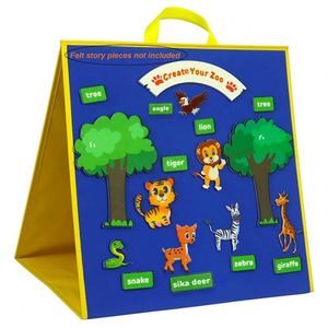 Foldable Double Sided Flannel Board Kids Free Standing Felt Letter Board Glossy Educational Toys Resources Bag Included - Product Image 3