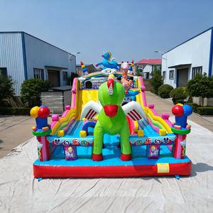 Château <span class=keywords><strong>gonflable</strong></span> éco-responsable Mega pour 120 personnes avec toboggan, taille personnalisable, thème équestre <span class=keywords><strong>licorne</strong></span>, <span class=keywords><strong>structure</strong></span> de jeu commerciale - Product Image 5