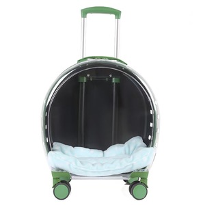 2025 kapasitas besar transparan luar ruangan ransel troli hewan peliharaan kasus anjing hewan peliharaan pembawa tas dengan roda tas hewan peliharaan troli tas kucing - Product Image 2