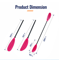 Pagaie de kayak amovible à double lame Baicheng 220,4 cm, légère, durable et flottante pour une utilisation en bateau dans les lacs et les rivières