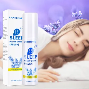 Semprotan bantal tidur minyak esensial Lavender, semprotan tidur label pribadi tidur lebih cepat secara fisik memperbaiki insomnia