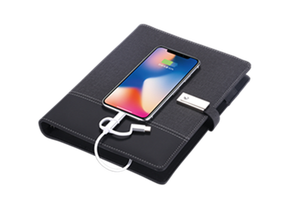 Libreta Inteligente de Cuero con Tapa Dura y Banco de Energía de 8000mAh con Memoria USB de 8GB y Cierre Magnético para Regalo Promocional, Entrega Rápida - Product Image 6