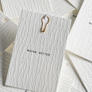 Fsc Thân Thiện Với Môi Sang Trọng Tùy Chỉnh Thương Hiệu Logo Nghệ Thuật Giấy Treo <span class=keywords><strong>Tag</strong></span> Quần Áo May Mặc Treo Thẻ - Product Image 5